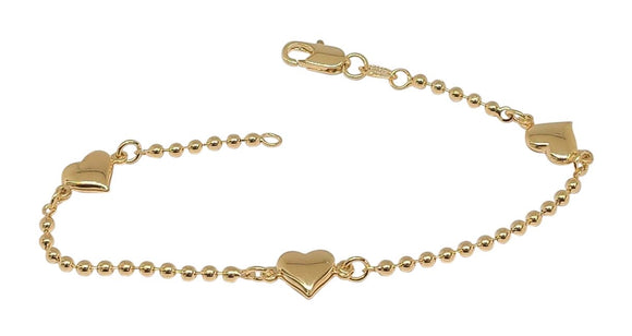 Gold Laminate Heart bracelet